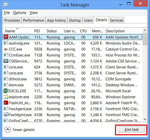 task-manager วิธีการเอาออก Chrome