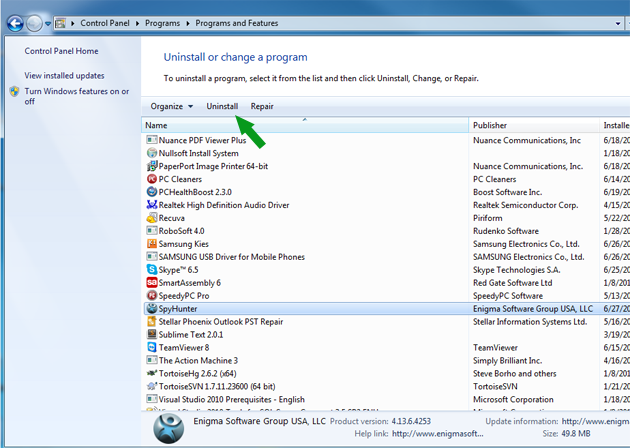 uninstall-spyhunter